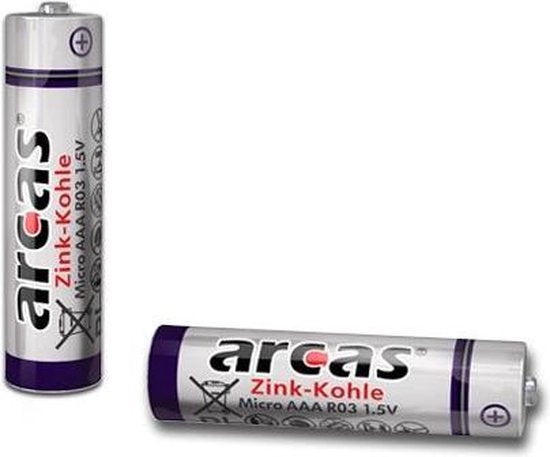 Arcas AAA Batterijen R03 Micro – 4 Stuks – Betrouwbare Energiebron voor Dagelijks Gebruik