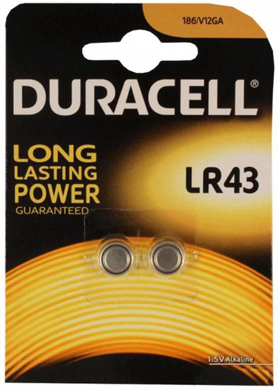 Duracell Electronics LR43 2CT