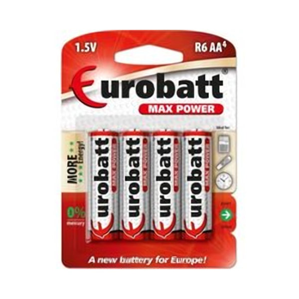 AA Batterijen - Set van 4 Stuks - Max Power - 1.5V R06 - Penlite Batterijen - Dubbel A Batterij