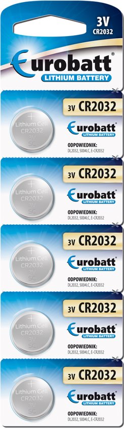 Eurobatt Lithium CR2032 Knoopcelbatterij x5 – BP5