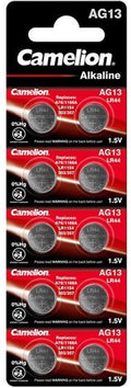 Camelion AG13-BP10 Alkaline knoopcel batterij - LR44/LR1154/357 - Blister van 10