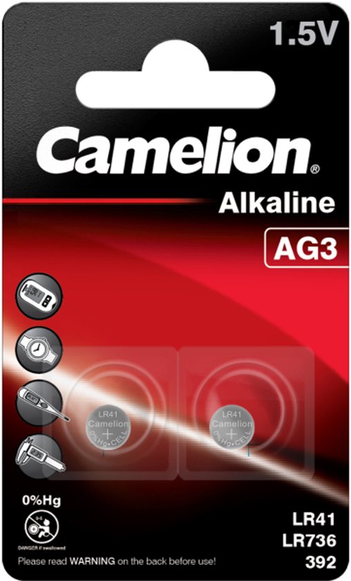 Camelion Alkaline 0% Mecury AG3 1,5V blister 2