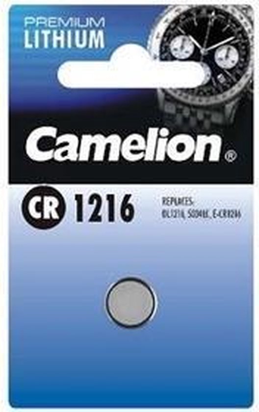 Camelion CR1216 Lithium Knoopcelbatterij – 3V – 25mAh – 1 Stuk