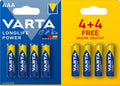 Varta Longlife Power AAA 8 stuks