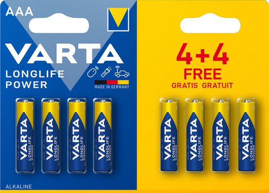 Varta Longlife Power AAA 8 stuks