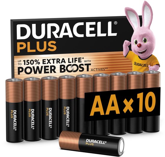 Duracell Plus AA - alkaline batterijen - 1,5V, LR6 - 10 stuks