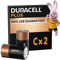 Duracell Plus C - alkaline batterijen - 1,5V, MN1400 - 2 stuks