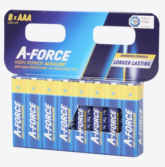 a-force batterijen aaa 8-pack alkaline