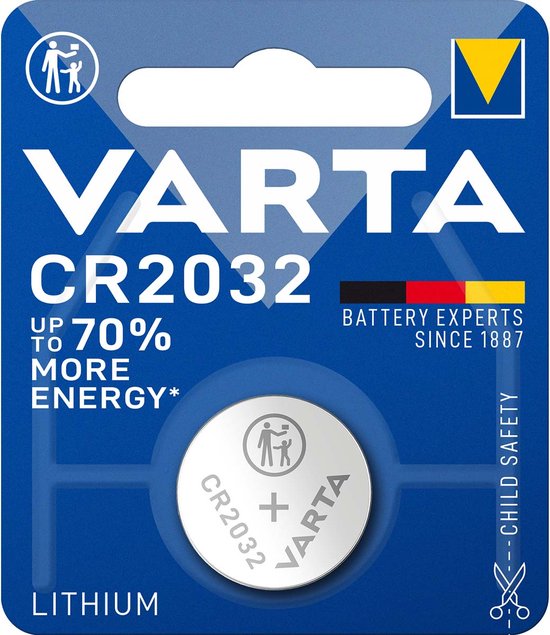 Varta CR 2032 - Lithium Knoopcel batterij - 3 Volt - 1 stuk