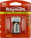 Raymax Krachtige 9V batterij - Alkaline - Langdurige prestaties - Betrouwbaar - 26.5 × 48.5 × 17.5 mm