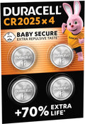 Duracell 2025 Lithium-knoopcelbatterijen - 3V, CR2025 - 4 stuks