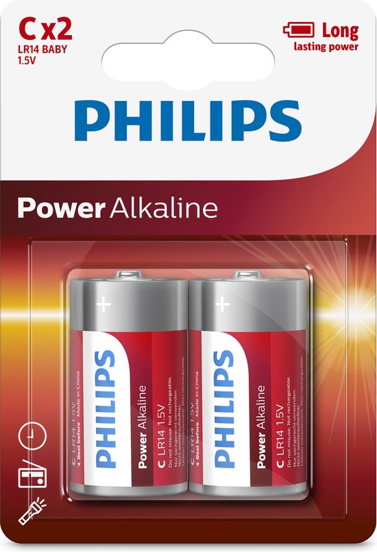 Philips Power Alkaline C/LR14 blister 2 (EAN 6959033840043)