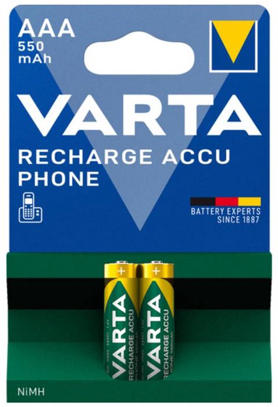 Varta Phone Rechargeable NimH AAA/HR03 550mah blister 2