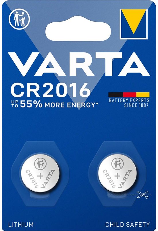 Varta CR2016 Lithium knoopcel-batterij / 2 stuks