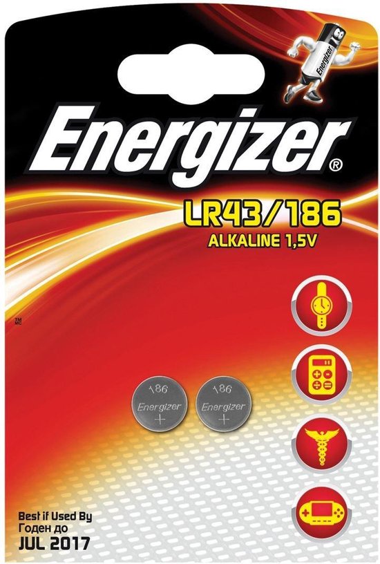 Energizer Alkaline LR43 1.5V blister 2