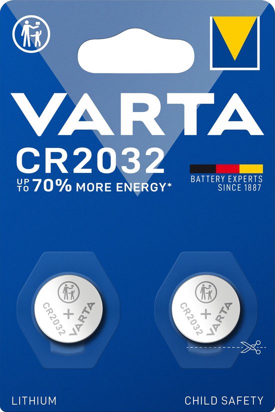 Varta CR 2032 - Lithium Knoopcel batterij - 3 Volt - 2 stuks