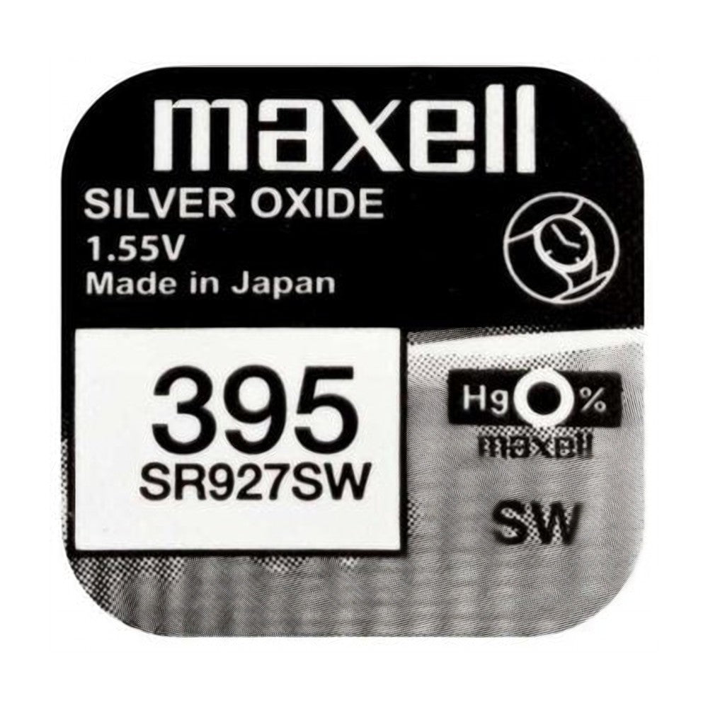 1 stuk - Maxell 395 SR 927 SW Silver Oxide horlogebatterij