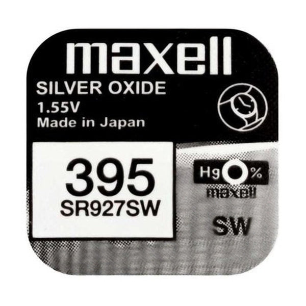 1 stuk - Maxell 395 SR 927 SW Silver Oxide horlogebatterij