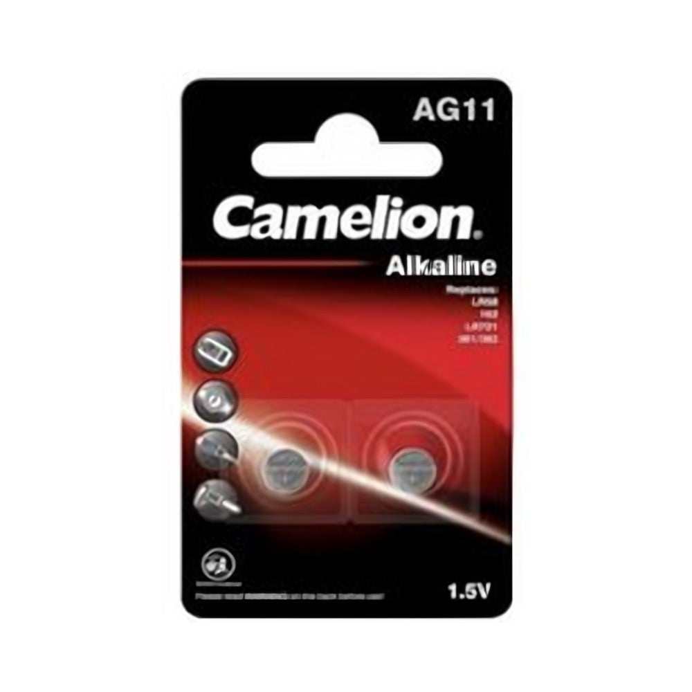 Camelion AG11 Alkaline Batterijen – LR58 / LR721 / 362 – 1,5V Knoopcel – 2 Stuks – BP2 Verpakking