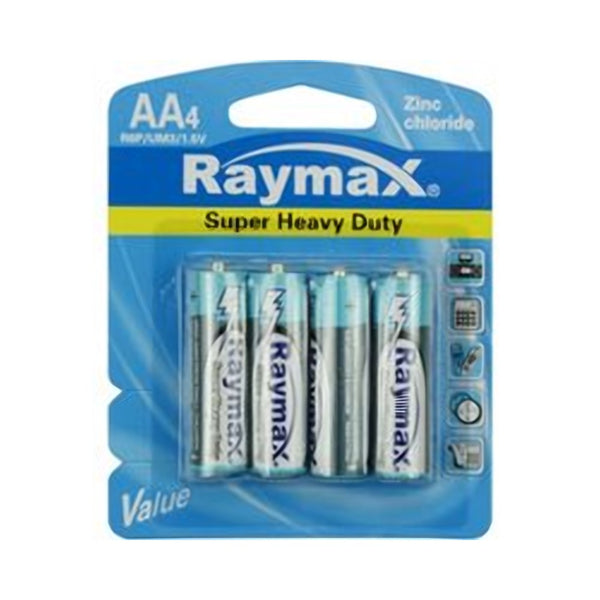 Raymax AA Batterijen - LR06 - Zink - 4 Stuks